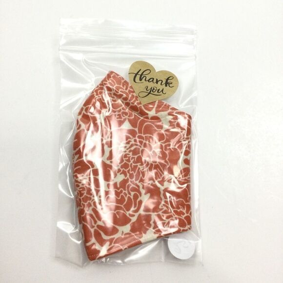 2/$15 - Flower Mask, Orange & Cream Rose Flower Face Mask, Filti Filter - Picture 8 of 15